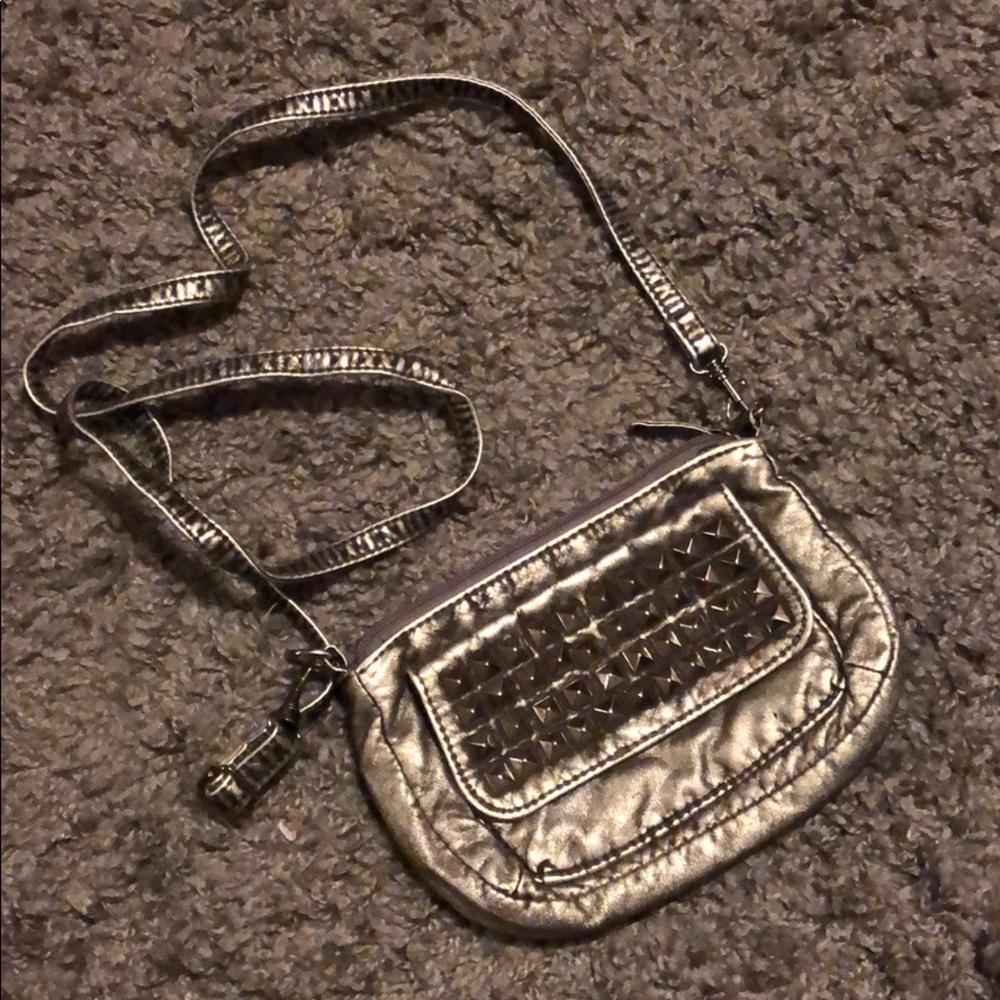 Mini grey crossbody bag